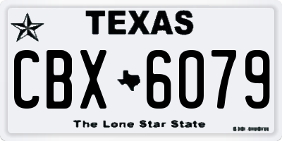 TX license plate CBX6079