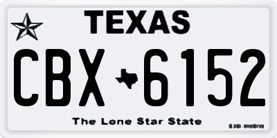 TX license plate CBX6152
