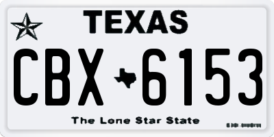 TX license plate CBX6153