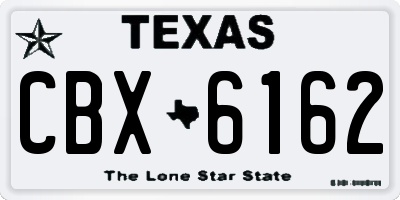TX license plate CBX6162