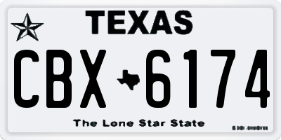 TX license plate CBX6174