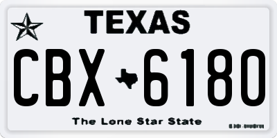 TX license plate CBX6180