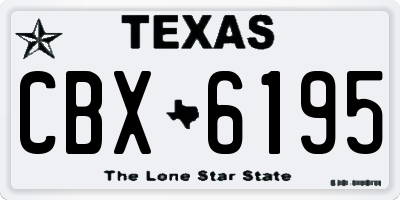 TX license plate CBX6195