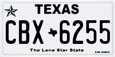 TX license plate CBX6255