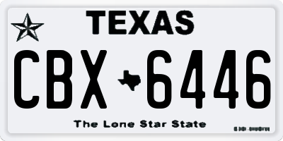 TX license plate CBX6446