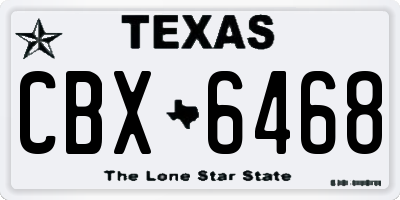 TX license plate CBX6468