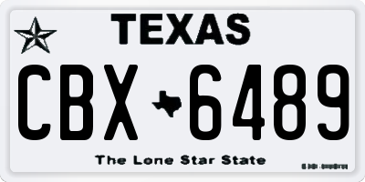 TX license plate CBX6489
