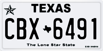 TX license plate CBX6491
