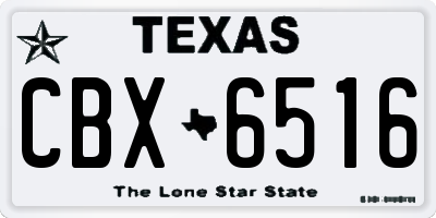TX license plate CBX6516