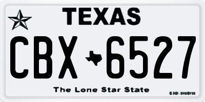 TX license plate CBX6527