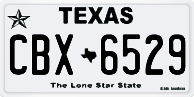 TX license plate CBX6529
