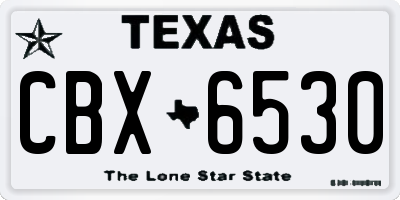 TX license plate CBX6530