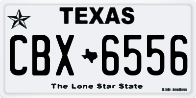 TX license plate CBX6556