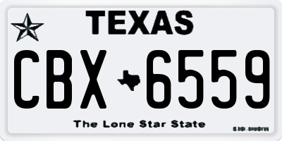 TX license plate CBX6559