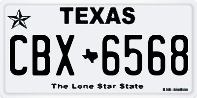 TX license plate CBX6568