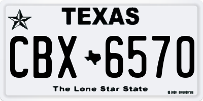 TX license plate CBX6570