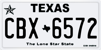 TX license plate CBX6572