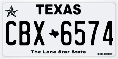 TX license plate CBX6574