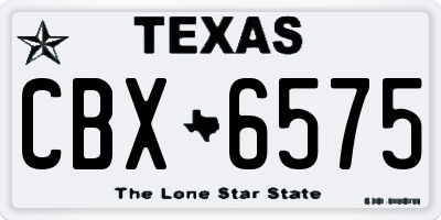 TX license plate CBX6575