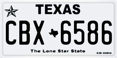 TX license plate CBX6586
