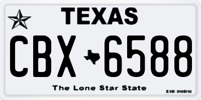 TX license plate CBX6588