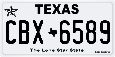 TX license plate CBX6589