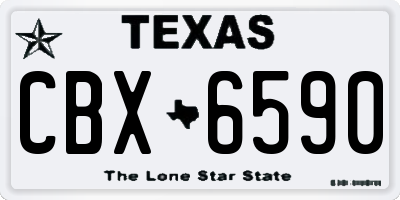 TX license plate CBX6590