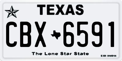 TX license plate CBX6591