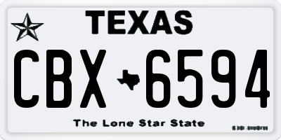 TX license plate CBX6594