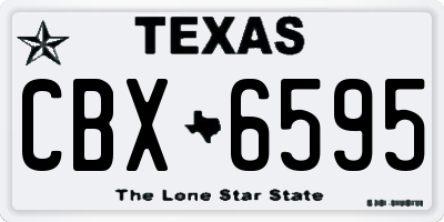 TX license plate CBX6595