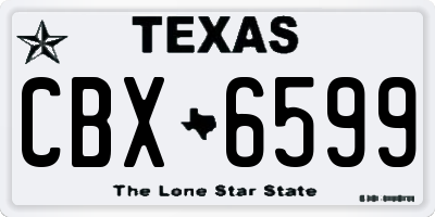 TX license plate CBX6599