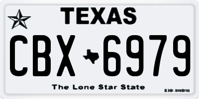 TX license plate CBX6979