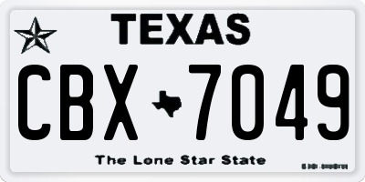 TX license plate CBX7049