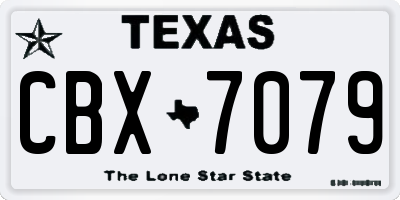 TX license plate CBX7079