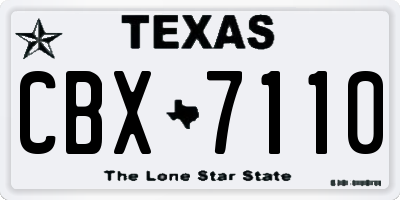 TX license plate CBX7110