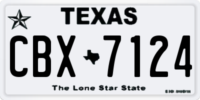 TX license plate CBX7124