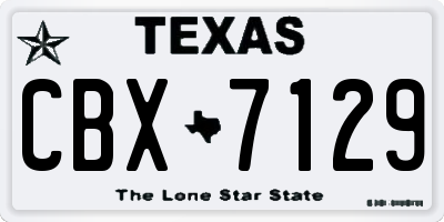 TX license plate CBX7129