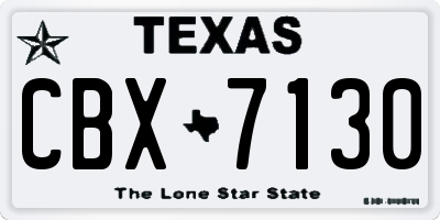 TX license plate CBX7130