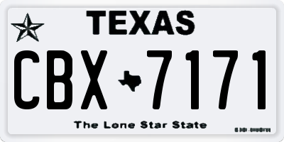 TX license plate CBX7171