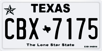 TX license plate CBX7175