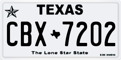 TX license plate CBX7202
