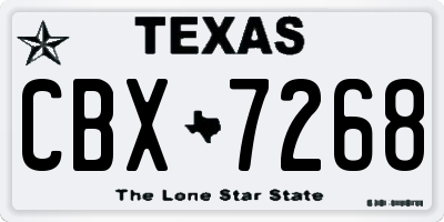 TX license plate CBX7268