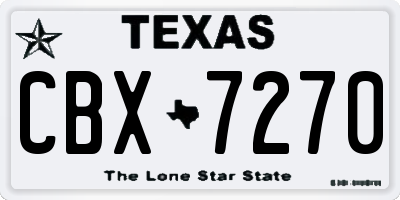 TX license plate CBX7270