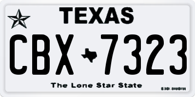TX license plate CBX7323