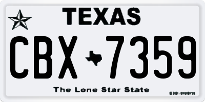 TX license plate CBX7359