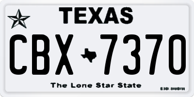 TX license plate CBX7370