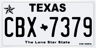 TX license plate CBX7379