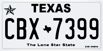 TX license plate CBX7399