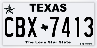 TX license plate CBX7413