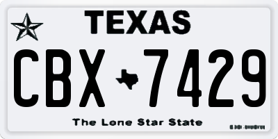 TX license plate CBX7429